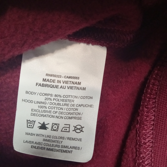 Nike Men's Burgundy Pullover Hoodie Size Large - Picture 4 of 13